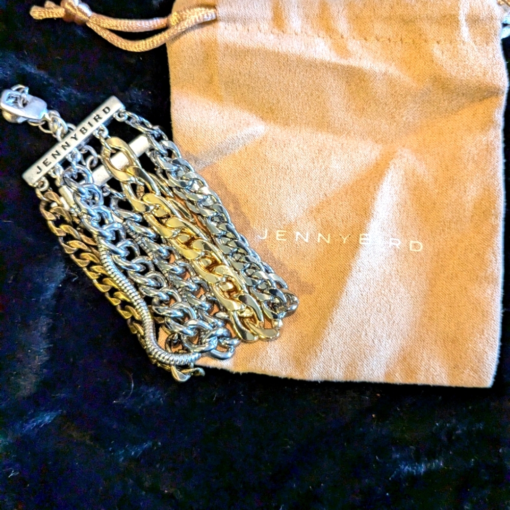 Jenny Bird Silver and Gold Chain Bracelet